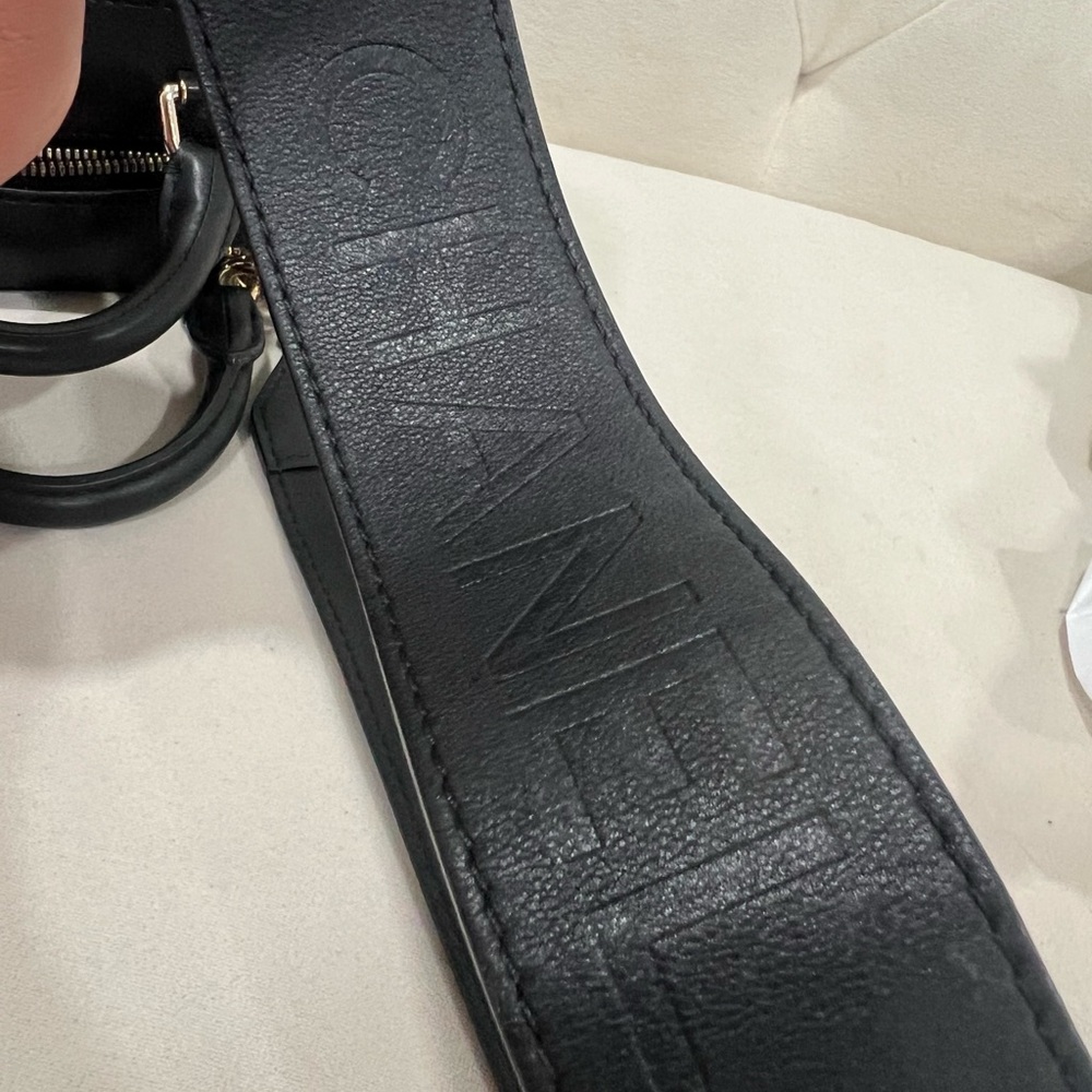❌SOLD ❌Chanel Black Leather Box double Zippy Bag - Picture 4 of 15